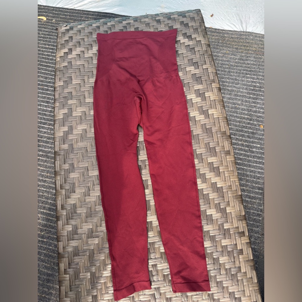 Shapermint High Rise Shaping Leggings Tights Shapewear Red
